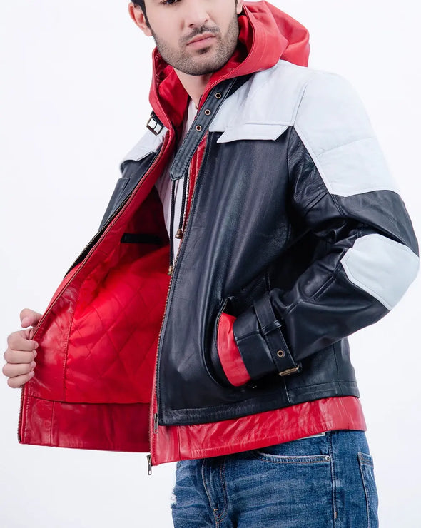 Red Hood Leather Jacket