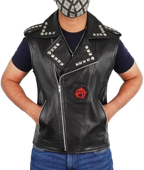 Across The Spider-verse Spider-punk Leather Vest - Image 3