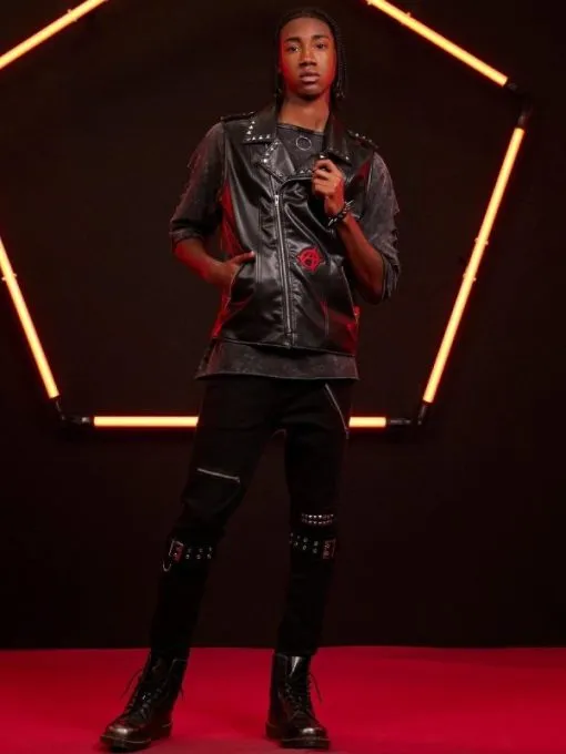 Across The Spider-verse Spider-punk Leather Vest - Image 8