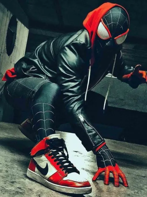 Spider Man Across The Spider-verse Miles Morales Black Jacket - Image 2