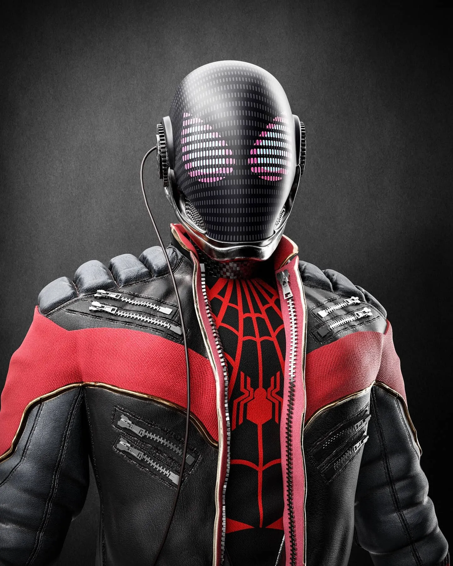 Spider Man Miles Morales Leather Jacket - Image 5
