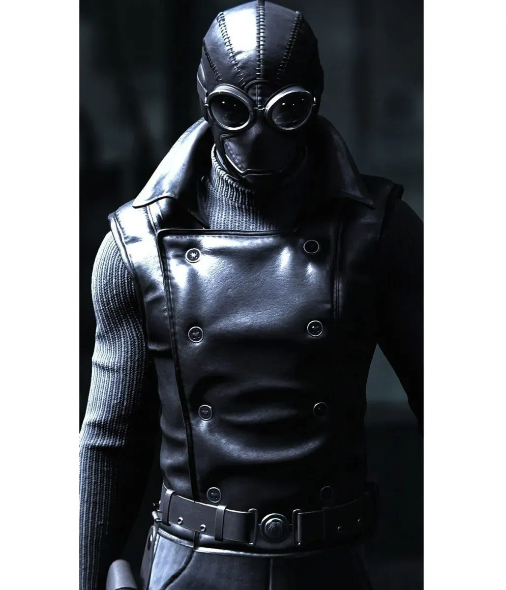 Spider-man Jayson Fitch Black Leather Vest - Image 6