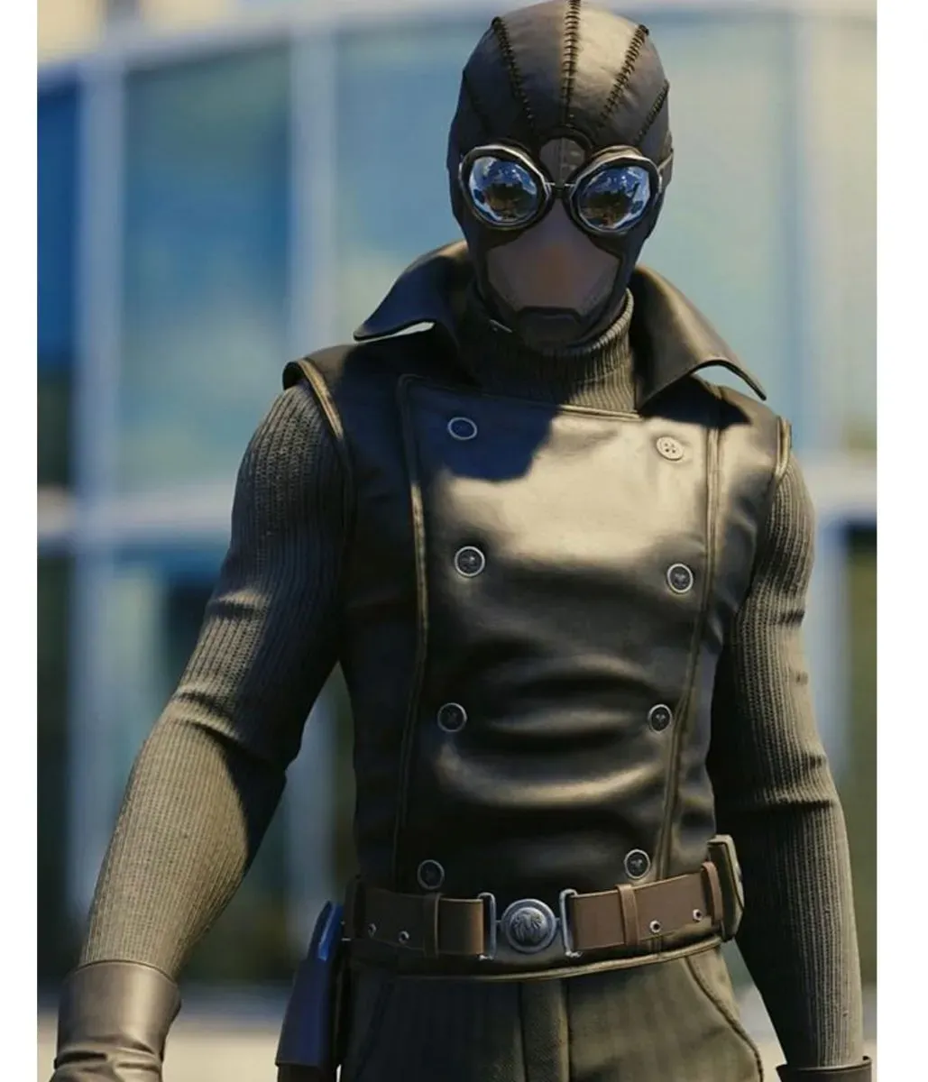 Spider-man Jayson Fitch Black Leather Vest - Image 7