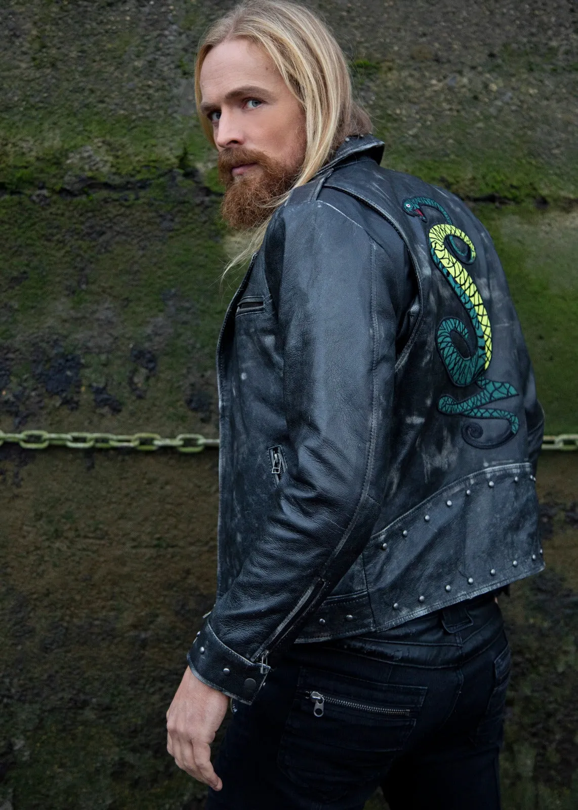 Tunnel Snakes Rule Leather Jacket - Image 3