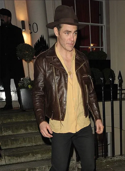 Chris Pine Leather Jacket - Image 2