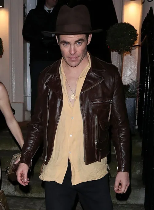 Chris Pine Leather Jacket - Image 3