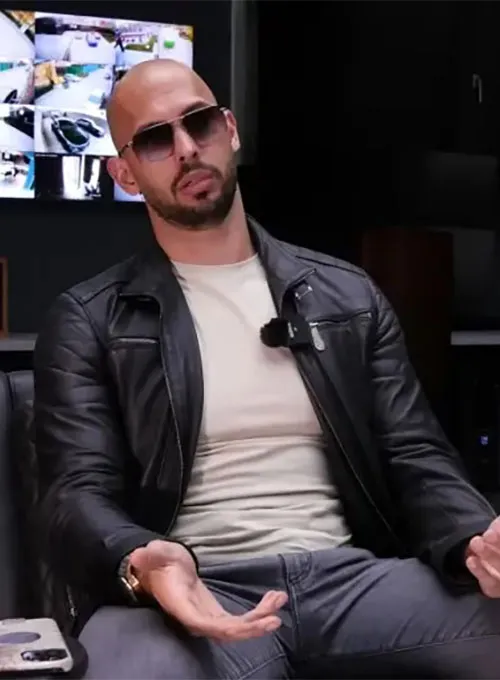 Andrew Tate Black Leather Jacket - Image 6