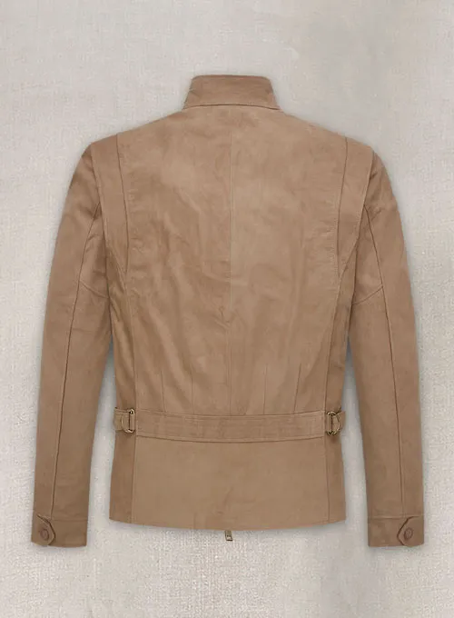 Johnny Depp Beige Leather Jacket - Image 3