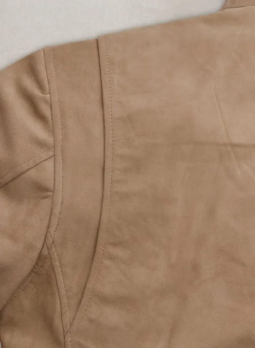 Johnny Depp Beige Leather Jacket - Image 5