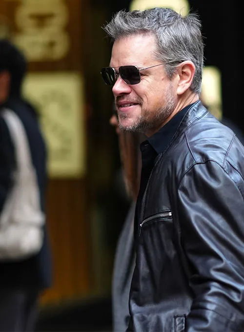 Matt Damon Leather Jacket - Image 7