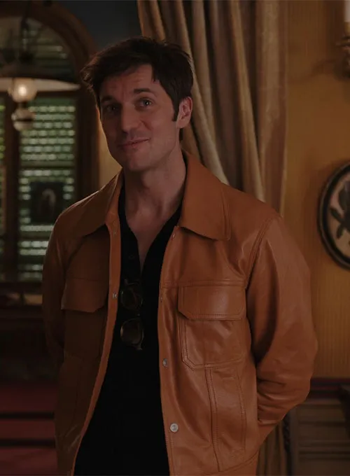 Lucas Bravo Emily In Paris Leather Jacket - Image 7