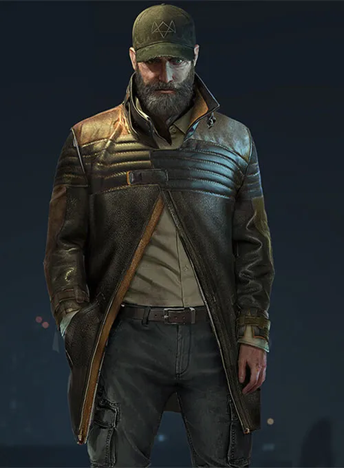 Watch Dogs 3 Legion Aiden Leather Trench Coat - Image 5